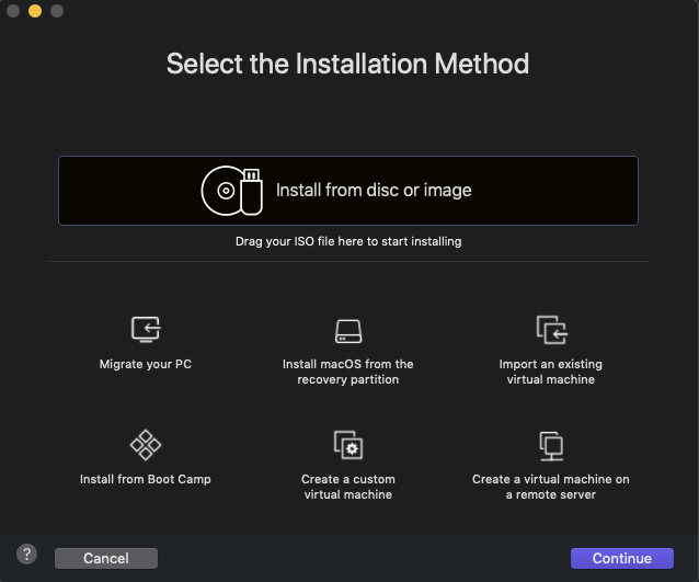 Select Installation method